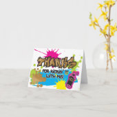 Cartes de remerciement de style graffiti Two Legit (Fleur jaune)