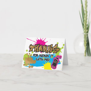 Cartes de remerciement de style graffiti Two Legit