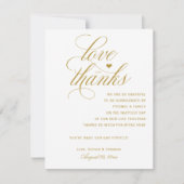 Cartes de remerciement de table | Calligraphie roy (Devant)