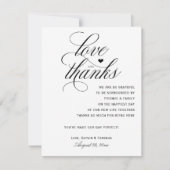 Cartes de remerciement de table | Calligraphie Roy (Devant)