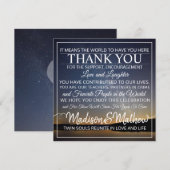 Cartes de remerciement de table Flame Jumelle (Devant / Derrière)