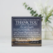 Cartes de remerciement de table Flame Jumelle (Debout devant)