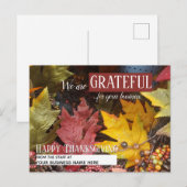 Cartes de remerciement de Thanksgiving pour les pe (Devant / Derrière)