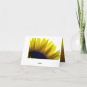 Cartes de remerciement de tournesol (Message à l'i (Dos)