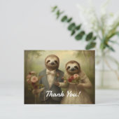 Cartes de remerciement des mariés paresseux (Debout devant)