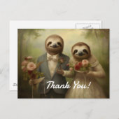 Cartes de remerciement des mariés paresseux (Devant / Derrière)