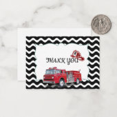 Cartes de remerciement des pompiers (Devant/Arrière en situation)