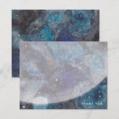 Cartes de remerciement d'explorateur spatial (Devant / Derrière)