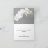 Cartes de remerciement dramatiques orchidée noir e (Intérieur)