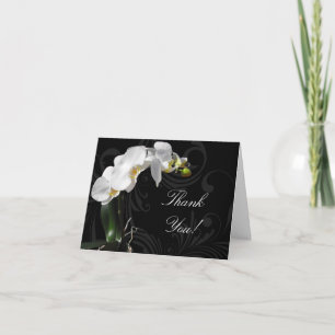 Cartes de remerciement dramatiques orchidée noire