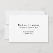 Cartes de remerciement du logo de l'entreprise Bud (Dos)