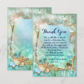 Cartes de remerciement Elegant Enchanted Sea Beach (Devant / Derrière)