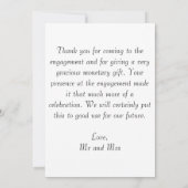 Cartes de remerciement élégantes (Dos)