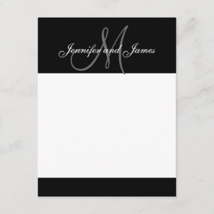 Cartes de Remerciement Élégantes avec Monogramme e