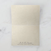 Cartes de Remerciement Élégantes Fleuries Brocart  (Intérieur)