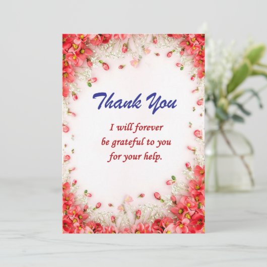 Cartes de remerciement élégantes pour une apprécia (Debout devant)