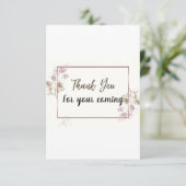 Cartes de remerciement élément aquarelle eucalyptu (Debout devant)