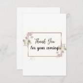 Cartes de remerciement élément aquarelle eucalyptu (Devant / Derrière)