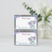 Cartes de remerciement éléphant arachide 2 PAGE Vi (Debout devant)