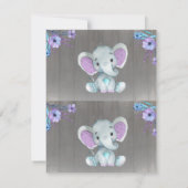 Cartes de remerciement éléphant arachide 2 PAGE Vi (Dos)