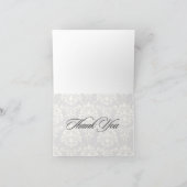 Cartes de remerciement en damassé noir et blanc (Intérieur)