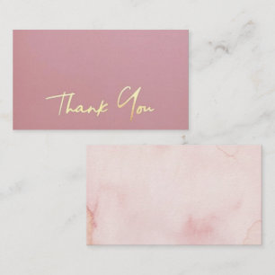 Cartes de remerciement en paillettes de rose gold