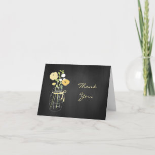 Cartes de remerciement en pot Mason avec tableau n