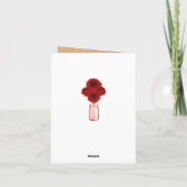 Cartes de remerciement en pots de maçon rouge rust (Dos)