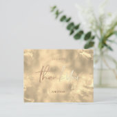 Cartes de remerciement Faux Foil Or (Debout devant)