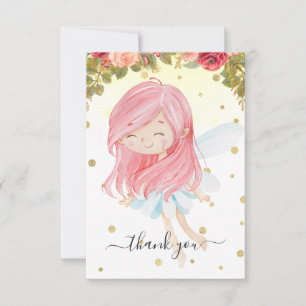 Cartes de remerciement fées Jardin enchanté