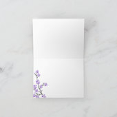 Cartes de remerciement Fleur de cerisier violette (Intérieur)