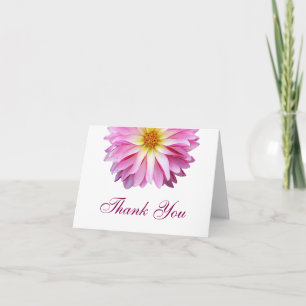 Cartes de remerciement Fleur de Dahlia Rose