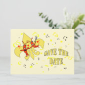 Cartes de Remerciement Fleur de Lis Crawfish Gold (Debout devant)