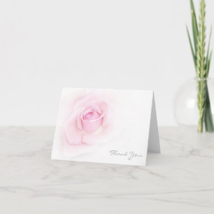 Cartes de remerciement Fleur de rose délicate