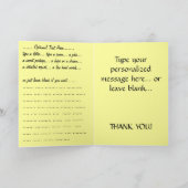 Cartes de remerciement Fleur Jaune Carte de voeux (Intérieur)