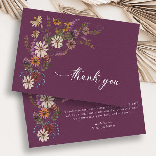 Cartes de remerciement Fleur sauvage de Bourgogne