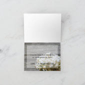 Cartes de remerciement Fleurs Blanches Rustiques (Intérieur)