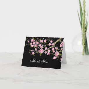 Cartes de remerciement Fleurs de cerisier japonais