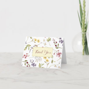 Cartes de remerciement fleurs sauvages