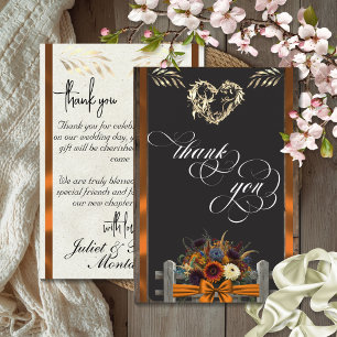 Cartes de remerciement - Fleurs sauvages & Ruban -