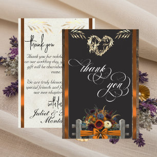 Cartes de remerciement - Fleurs sauvages & Ruban -