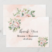 Cartes De Remerciement Florale Peony Parfaitement  (Devant / Derrière)