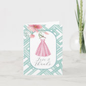 Cartes de remerciement florales à l'aquarelle vier (Devant)