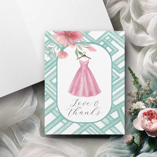 Cartes de remerciement florales à l'aquarelle vier