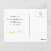 cartes de remerciement florales aquarelles jaune g (Dos)