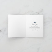 Cartes de remerciement florales bleu poussiéreux (Intérieur)