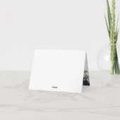 Cartes de remerciement Florales Bourgogne, Marine (Dos)