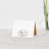 Cartes de remerciement Fuchsia et Orange (Dos)