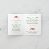 Cartes de remerciement funéraire | Aquarelle Flora (Intérieur)