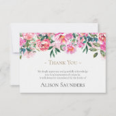 Cartes de remerciement funéraire | Aquarelle Peoni (Devant)